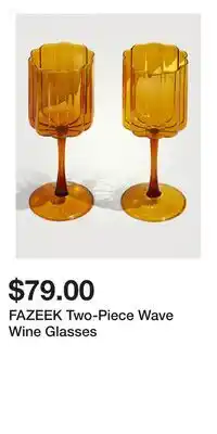 Holt Renfrew FAZEEK Two-Piece Wave Wine Glasses offer