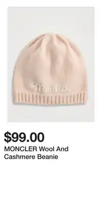Holt Renfrew MONCLER Wool And Cashmere Beanie offer