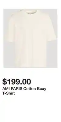 Holt Renfrew AMI PARIS Cotton Boxy T-Shirt offer
