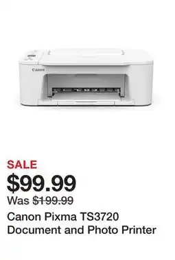 TSC Stores Canon Pixma TS3720 Document and Photo Printer offer