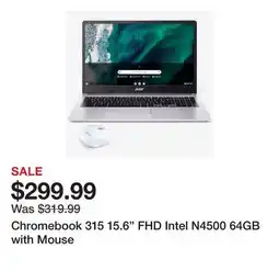 TSC Stores Chromebook 315 15.6 FHD Intel N4500 64GB with Mouse offer