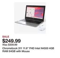 TSC Stores Chromebook 311 11.6 FHD Intel N4500 4GB RAM 64GB with Mouse offer
