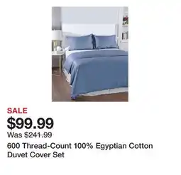 TSC Stores 600 Thread-Count 100% Egyptian Cotton Duvet Cover Set offer