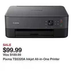 TSC Stores Pixma TS5320A Inkjet All-in-One Printer offer