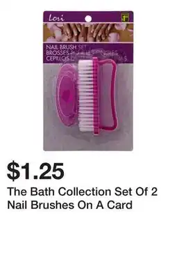 Dollarama The Bath Collection Set Of 2 Nail Brushes On A Card offer