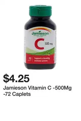 Dollarama Jamieson Vitamin C -500Mg -72 Caplets offer
