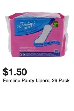 Dollarama Femline Panty Liners offer