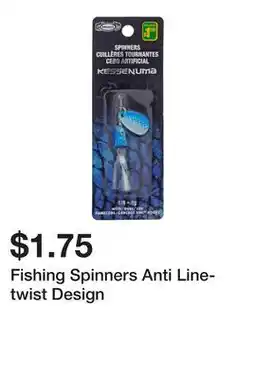 Dollarama Fishing Spinners Anti Line-twist Design offer