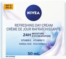 Walmart Nivea Nourishing or Refreshing SPF 15 day cream offer