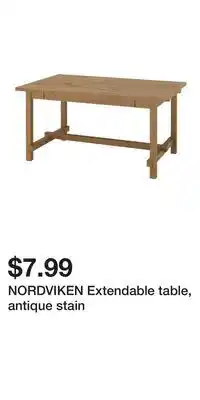 IKEA NORDVIKEN Extendable table, antique stain offer