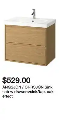 IKEA ÄNGSJÖN / ORRSJÖN Sink cab w drawers/sink/tap, oak effect offer