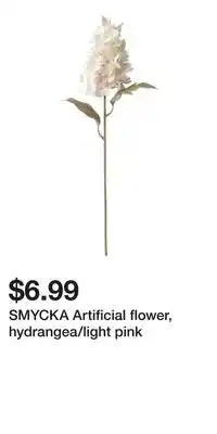 IKEA SMYCKA Artificial flower, hydrangea/light pink offer