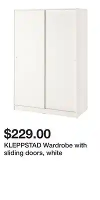 IKEA KLEPPSTAD Wardrobe with sliding doors, white offer