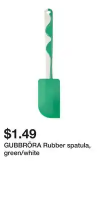 IKEA GUBBRÖRA Rubber spatula, green/white offer