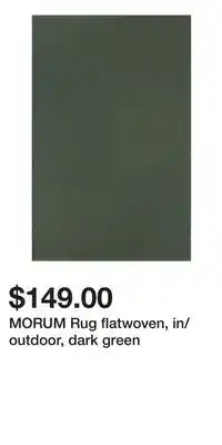 IKEA MORUM Rug flatwoven, in/outdoor, dark green offer