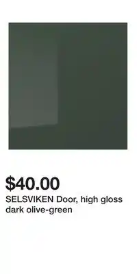 IKEA SELSVIKEN Door, high gloss dark olive-green offer