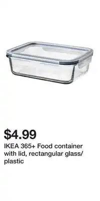 IKEA IKEA 365+ Food container with lid, rectangular glass/plastic offer