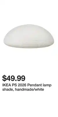 IKEA IKEA PS 2026 Pendant lamp shade, handmade/white offer