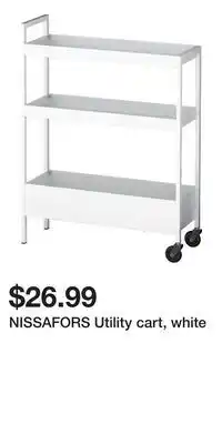 IKEA NISSAFORS Utility cart, white offer