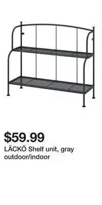 IKEA LÄCKÖ Shelf unit, gray outdoor/indoor offer