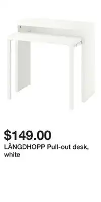 IKEA LÄNGDHOPP Pull-out desk, white offer