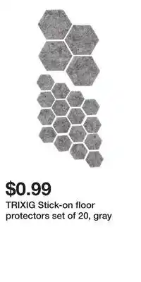 IKEA TRIXIG Stick-on floor protectors set of 20, gray offer