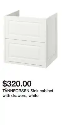 IKEA TÄNNFORSEN Sink cabinet with drawers, white offer