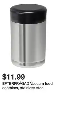 IKEA EFTERFRÅGAD Vacuum food container, stainless steel offer