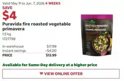 Costco Puravida fire roasted vegetable primavera offer