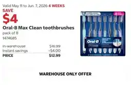 Costco Oral-B Max Clean toothbrushes offer