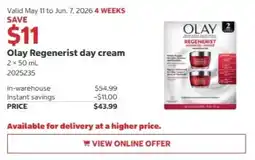 Costco Olay Regenerist day cream offer