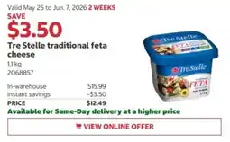 Costco Tre Stelle traditional feta cheese offer