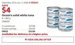 Costco Ocean's solid white tuna offer