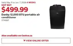 Costco Danby 12,000 BTU portable air conditioner offer