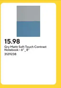 Staples Gry Mattr Soft Touch Contrast Notebook - 6 _ 8 offer