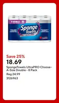 Staples SpongeTowels UltraPRO Choose-A-Size Double offer