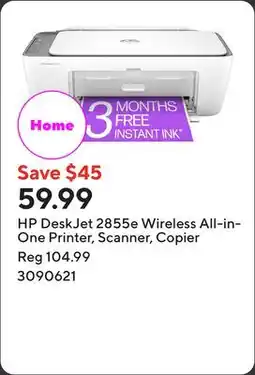 Staples HP DeskJet 2855e Wireless All-in-One Printer, Scanner, Copier offer
