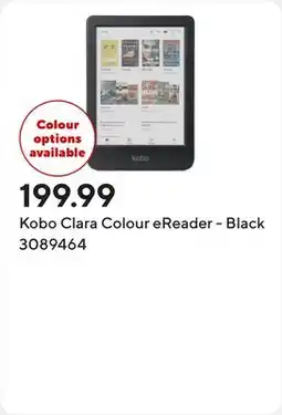 Staples Kobo Clara Colour eReader - Black offer