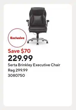 Staples Serta Brinkley Executive Chair offer