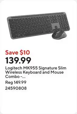 Staples Logitech MK955 Signature Slim Wireless Keyboard and Mouse Combo - Graphite offer