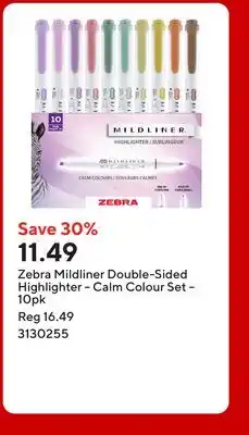 Staples Zebra Mildliner Double-Sided Highlighter – Calm Colour Set – offer