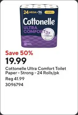 Staples Cottonelle Ultra Comfort Toilet Paper - Strong - 24 Rolls/pk offer