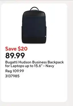 Staples Bugatti Hudson Business Backpack for Laptops up to 15.6 - Navy offer