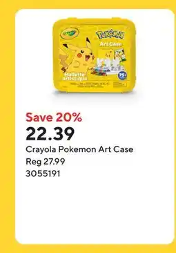 Staples Crayola Pokemon Art Case offer