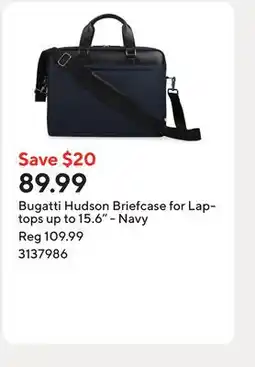 Staples Bugatti Hudson Briefcase for Laptops up to 15.6 - Navy offer