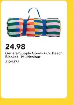 Staples General Supply Goods + Co Beach Blanket - Multicolour offer