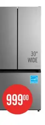 The Brick Midea 30 18.4 Cu. Ft. French-Door Refrigerator - Stainless Steel - MRF18B4AST offer