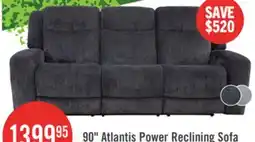 The Brick Atlantis 90 Fabric Zero Gravity Power Reclining Sofa - Dark Grey offer