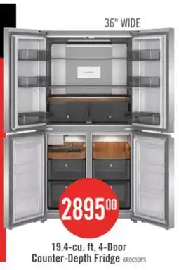 The Brick KitchenAid 36 19.4 Cu. Ft. French-Door Refrigerator - Stainless Steel - KRQC506MPS offer