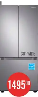 The Brick Samsung 30 22.1 Cu. Ft. French-Door Refrigerator - Stainless Steel - RF22A4111SR/AA offer